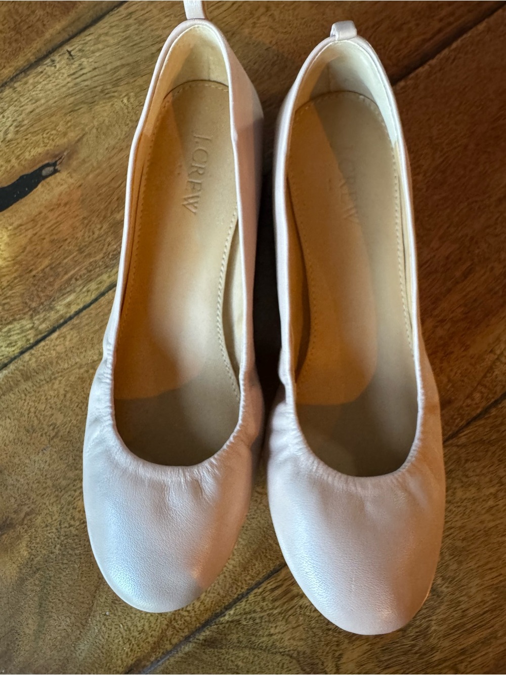 J. Crew Women’s Blush Leather Ballet Flats